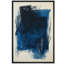 Reproduction d'art sur toile encadrée minimaliste bleu marine-108345475-108345476