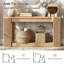 Console cannelée en bois avec 2 rangements, table d'entrée rectangulaire de 71 pouces derrière le canapé-669959405