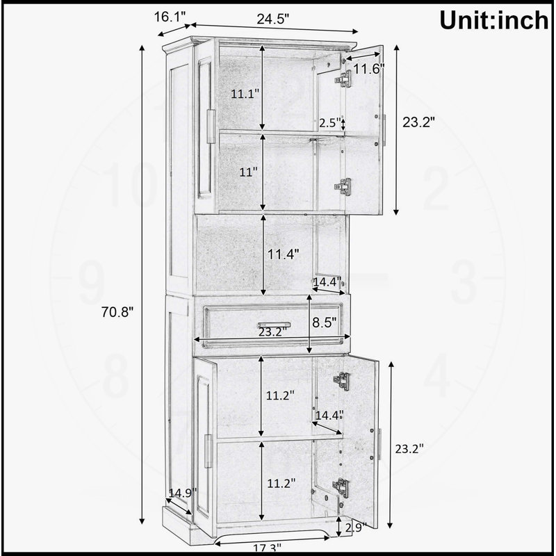 Armoire de salle de bain haute polyvalente avec rangement abondant et caractéristiques avancées