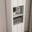 Tall Narrow Bathroom Floor Storage Cabinet with 2 Doors & 6 Shelves, Multifunctional Wooden Freestanding Cabinet for Bathroom & Living Room