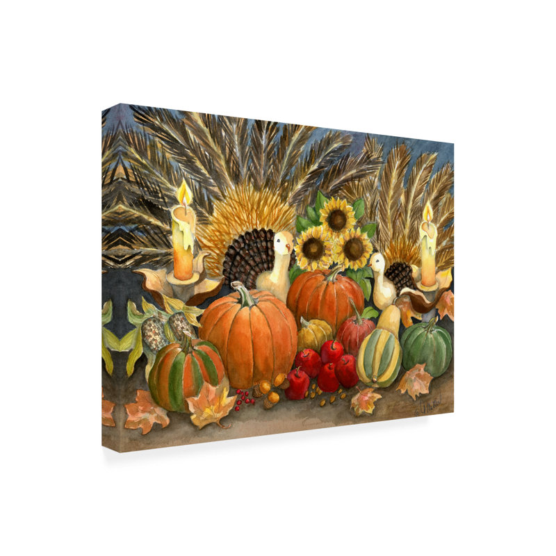 «Thanksgiving Glow On Canvas» par Tracy Miller, art sur toile, H 14 po x l 19 po