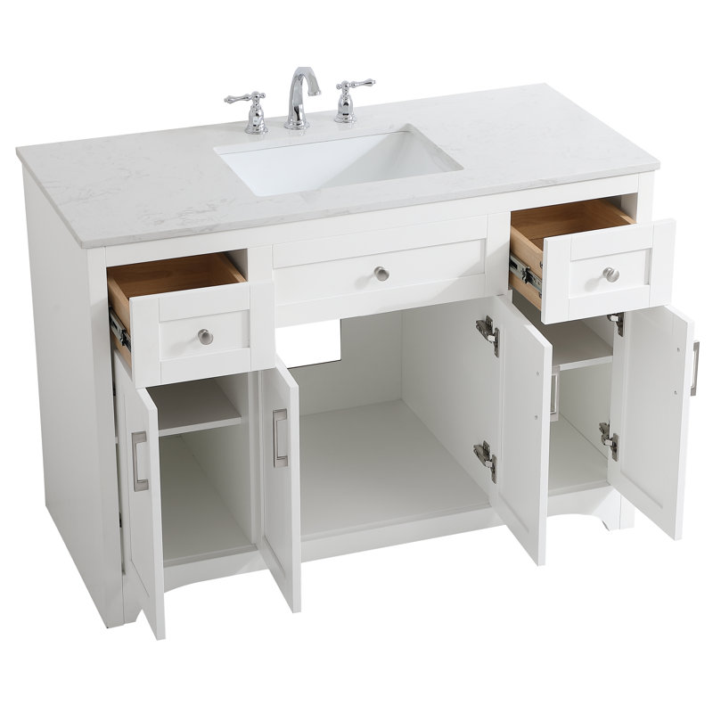 Ensemble de meuble-lavabo simple 48 po Moore, Blanc