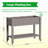 43.33"w Resin Raised Garden Bed With Wheels(Light Brown/Gray)-197529102