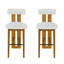 Ensemble de tabourets de bar d'intérieur rembourrés en bois provenant de sources durables, idéal pour divers styles d'intérieur et sièges confortables