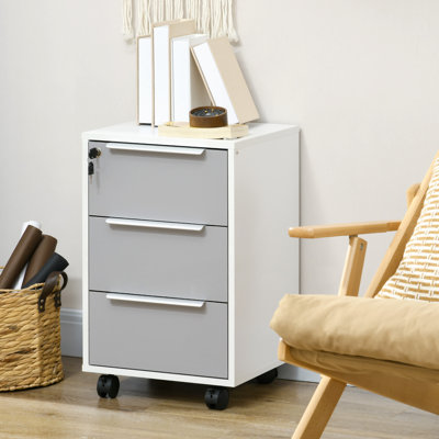 40cm Wide 3 -Drawer Mobile File Cabinet