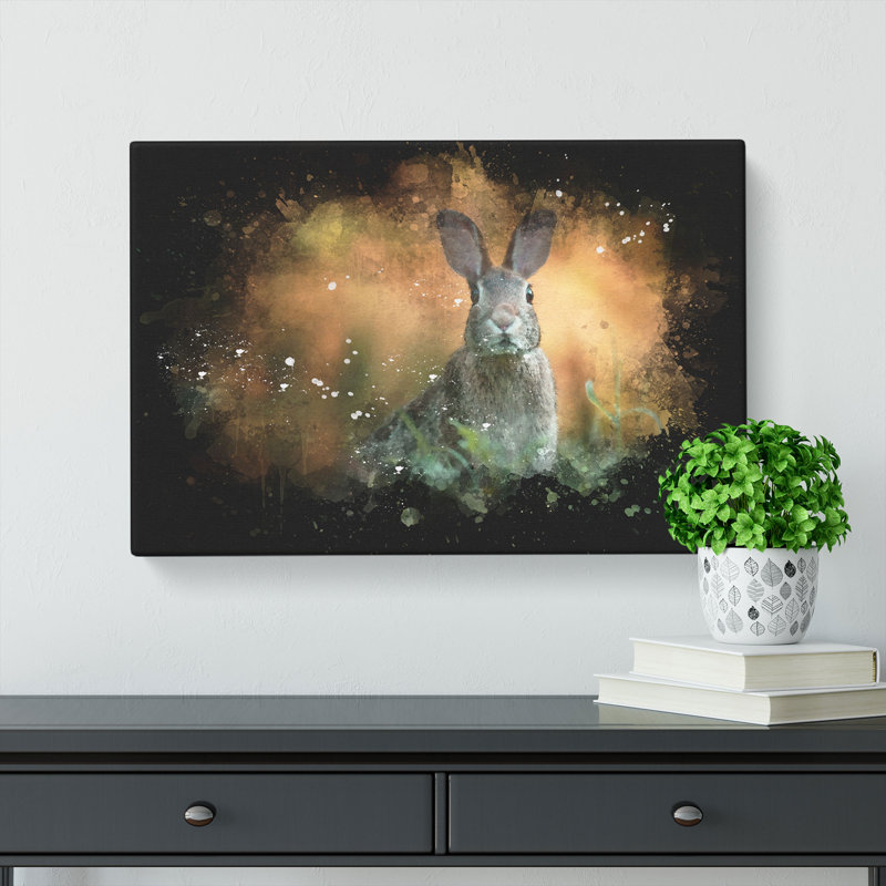 Hare In A Meadow - Wrapped Canvas, 50cm H x 76cm W x 3cm D