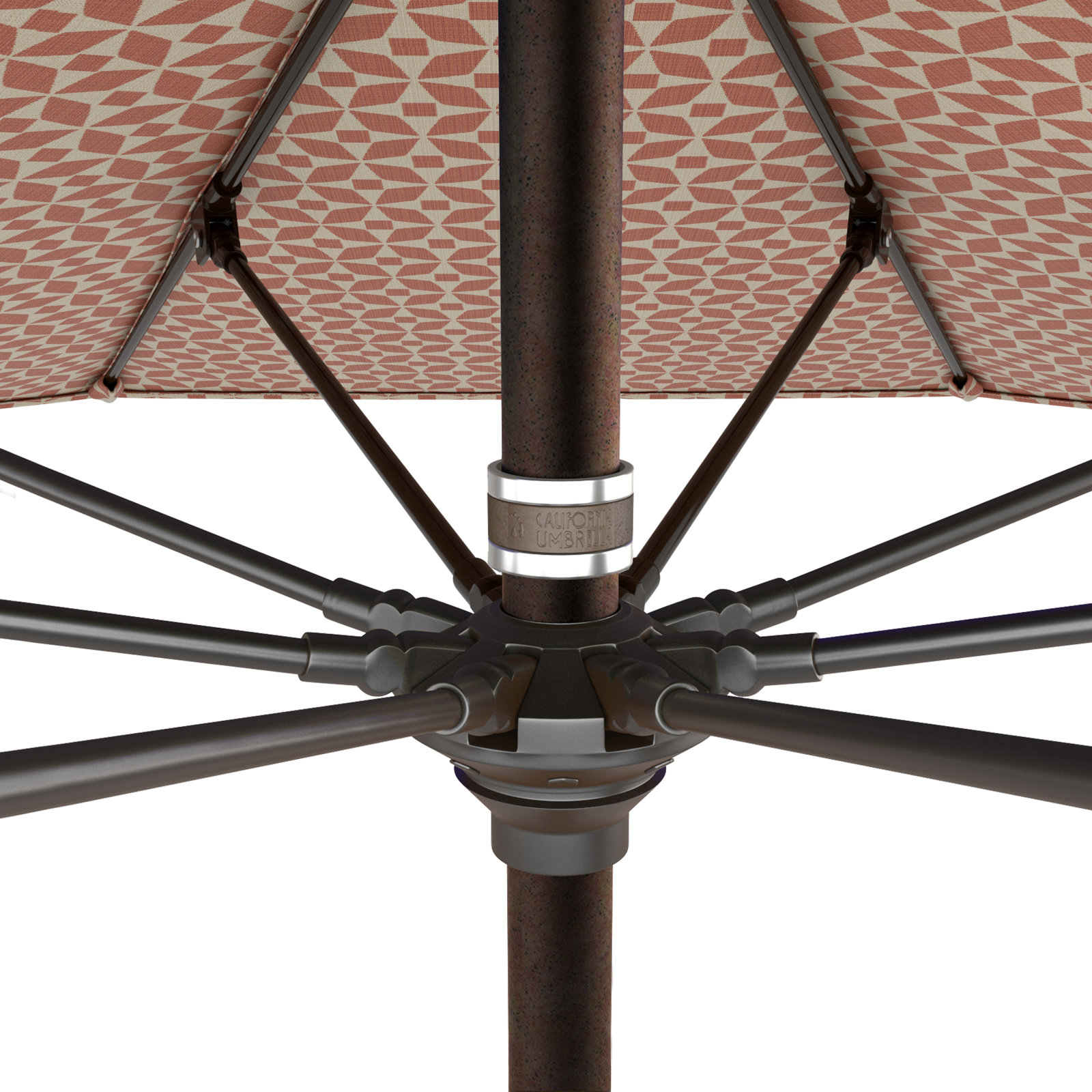Santana 9' Umbrella, Marquee Peach - Pacifica Premium
