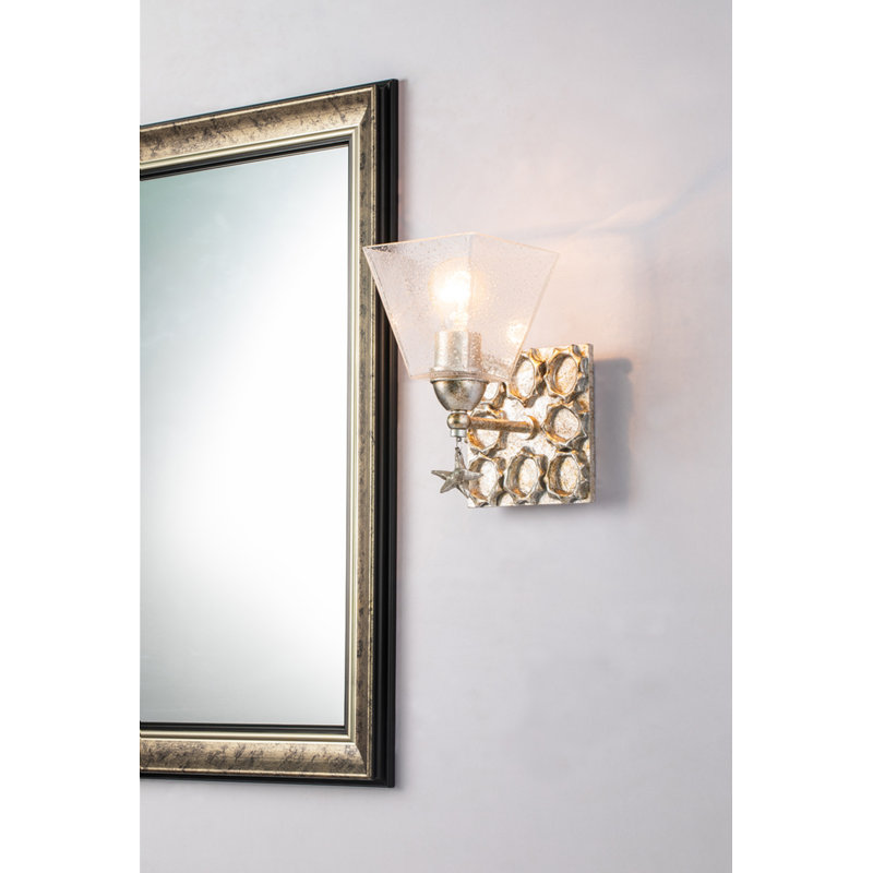 Star 1-Light Wall Sconce In Silver, Silver