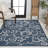 Maribel Traditional Classic All-Over Scroll Navy/Cream Indoor/Outdoor Rug-1019235294