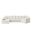 Canapé modulaire à assise profonde en L de 151,6 pouces avec canapé modulaire en chenille et siège inclinable incurvé de 11,6 pouces sans assemblage requis-843187457