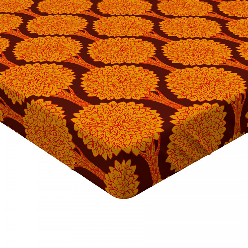 Microfiber Floral Fitted Sheet, Twin XL Fitted Sheet
