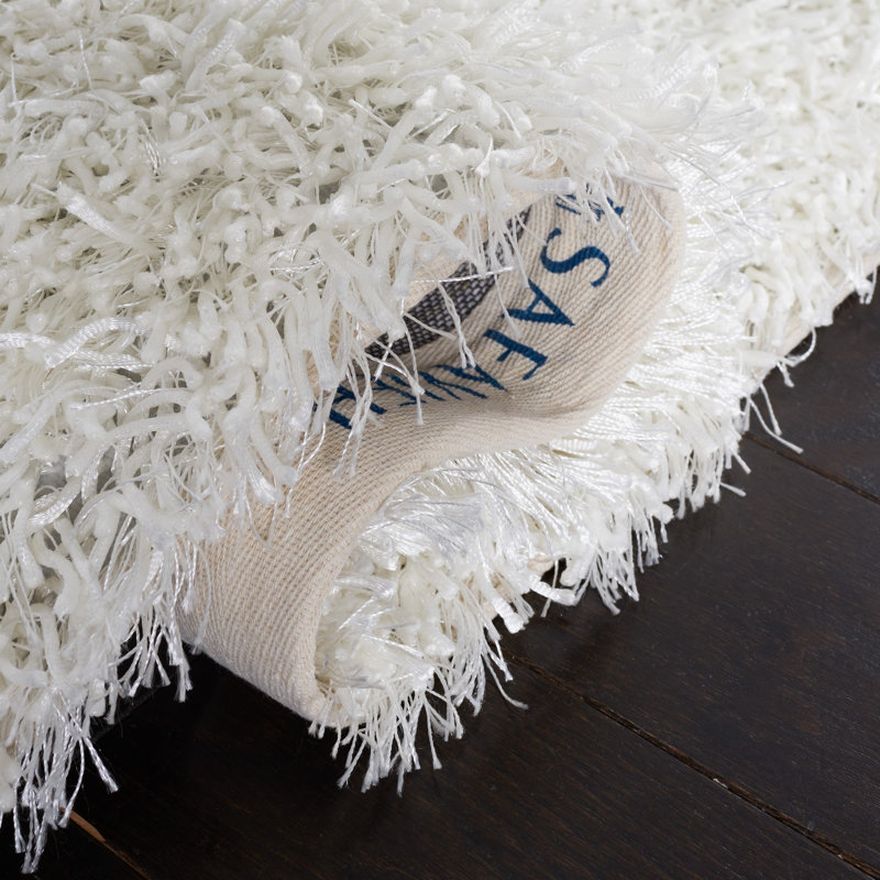 Delane Handmade Tufted Off White Area Rug, Round 7'
