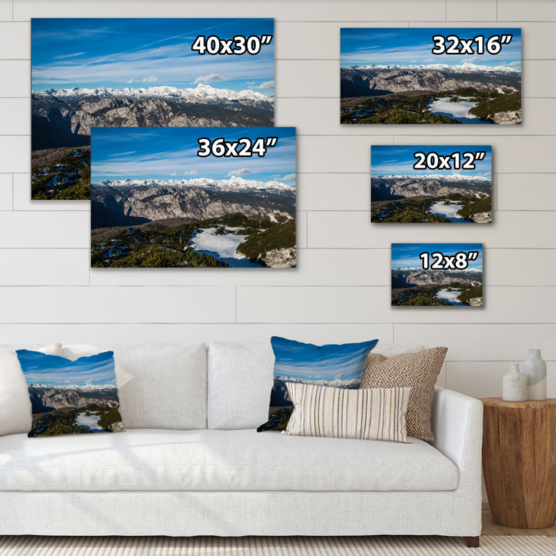 «Ski Slopes of Vogel», reproduction sur toile tendue, H 8 po x l 12 po x P 1 po