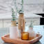 Ensemble de 3 bouteilles décoratives en bois Darreion