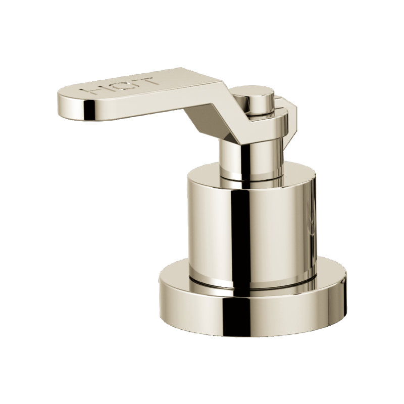 Litze® Roman Tub Faucet, Industrial Lever, Polished Nickel