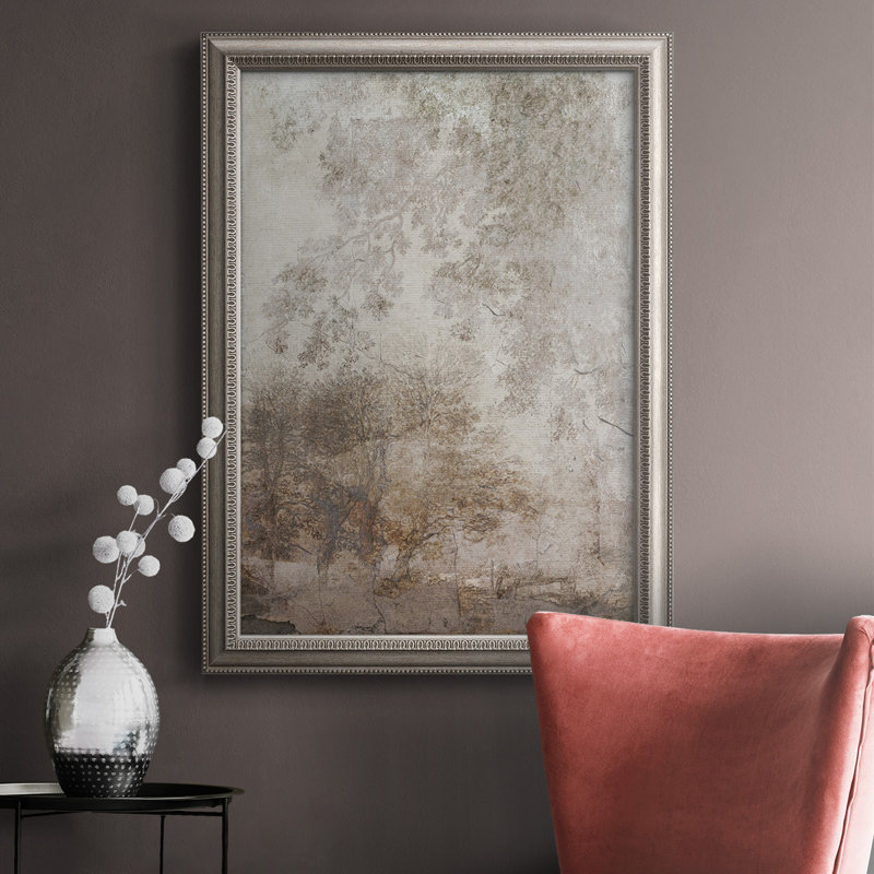 Fresco Collage I - reproduction d'art sur toile encadrée, H 20 po x l 16 po x P 2,5 po