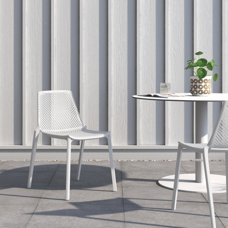 Rafael Outdoor Stacking Dining Side Chair with Cushion