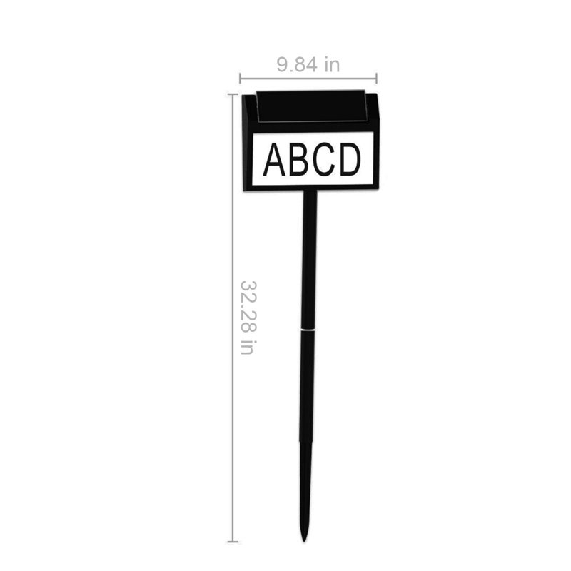 Black Solar Powered Integrated LED Pathway Light