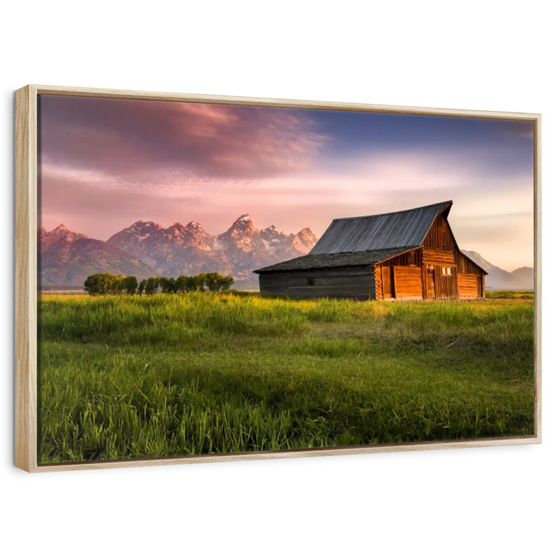 Thomas Moulton Barn, Cadre flottant en bois naturel, 25 po x 17 po