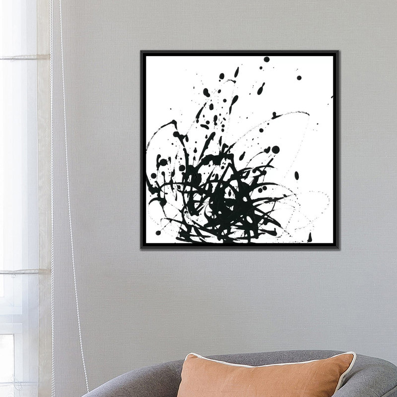 « onyx expression i », impression sur toile, H 37 po x l 37 po x P 1,5 po, Toile avec cadre noir, Pas de tapis