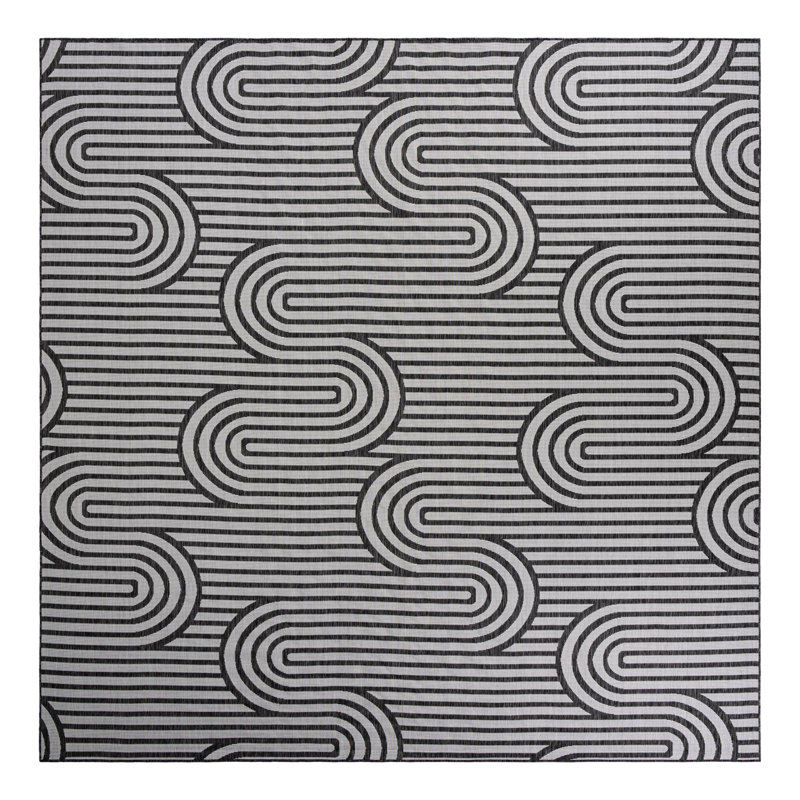Tapis intérieur / extérieur d'extérieur moderne, Carré 12 pi