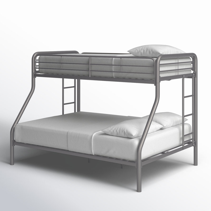 Inko Kids Twin Over Full Bunk Bed, Gray
