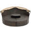 Lit de jardin tout temps avec auvent : lit de jour rond et oreillers, mobilier de jardin, housses de coussins confortables