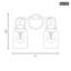 Applique murale de salle de bain Amiliano avec abat-jour transparent-112737952-112737954-112737955