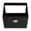 Meuble-lavabo de salle de bain 24 po - Châtaignier noir, fixation murale, optimisation de l'espace avec lavabo, finition châtaignier, design moderne, rangement à 2 portes, lavabo en céramique, poignée en métal durable-878272734