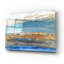 Art mural en verre épique «Indigo C Courants 2» par Alicia Ludwig, 16 po x 12 po-111168279