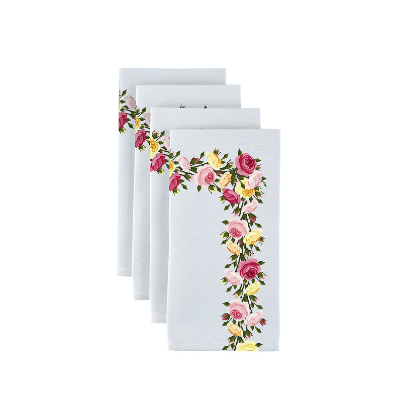 Shawna Polyester Floral Square Napkin