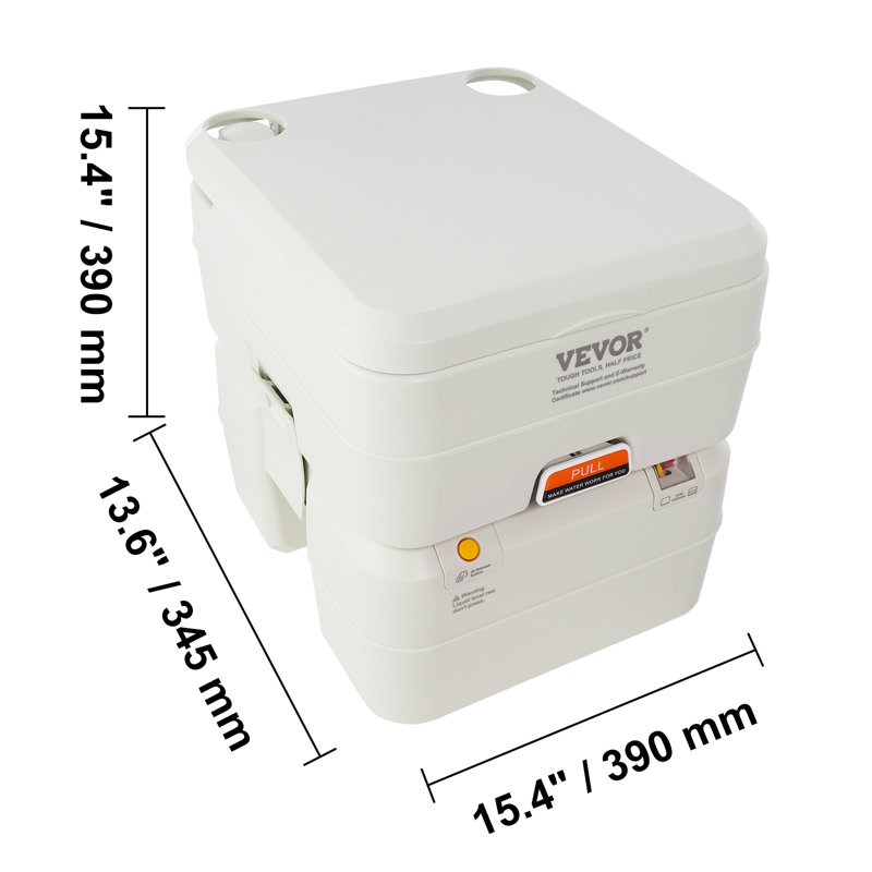 Toilette une pièce carrée / rectangulaire à hauteur confortable 0,02 gallon GPF par VEVOR (siège inclus)
