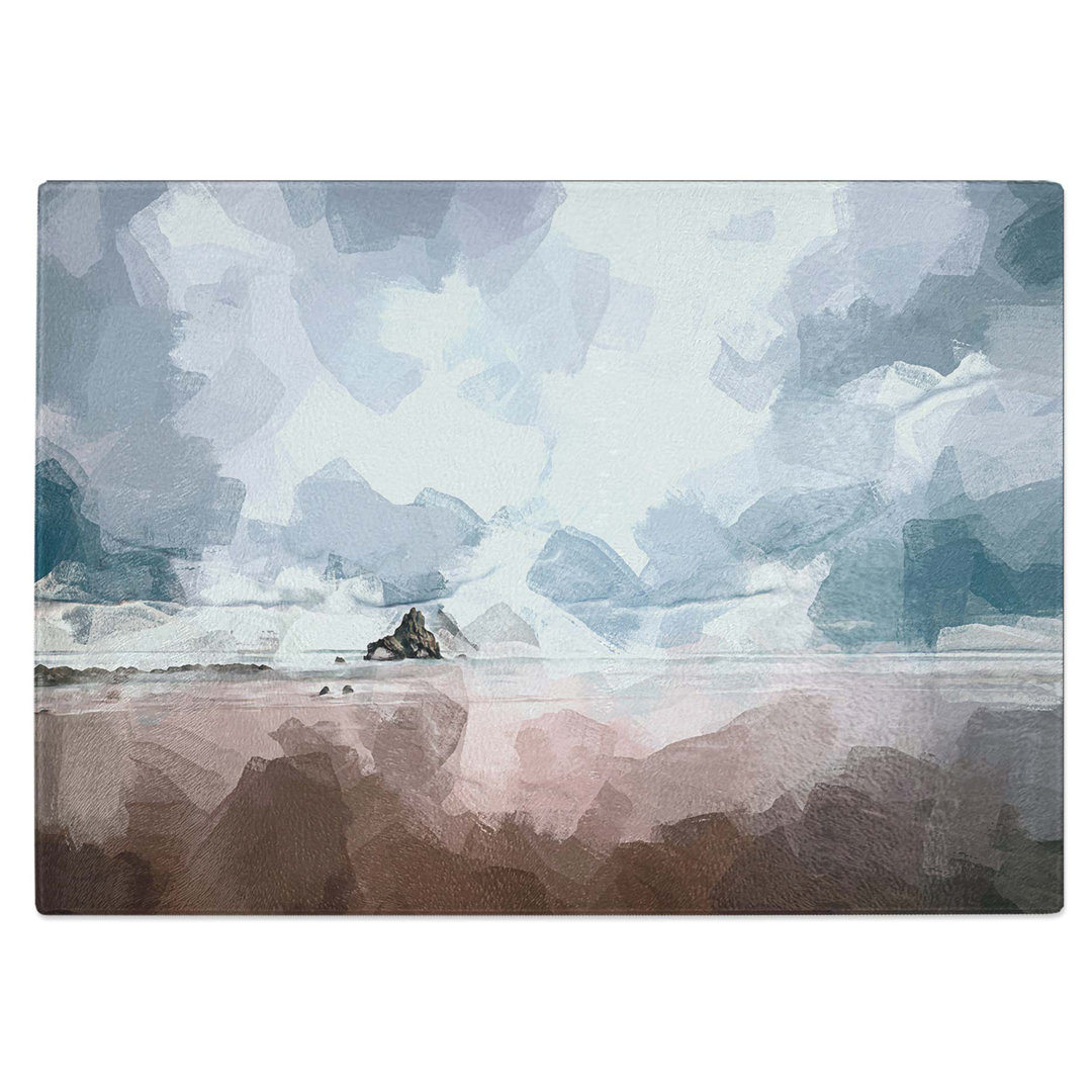 Tempered Glass Beach in Sopelana Spain Chopping Board