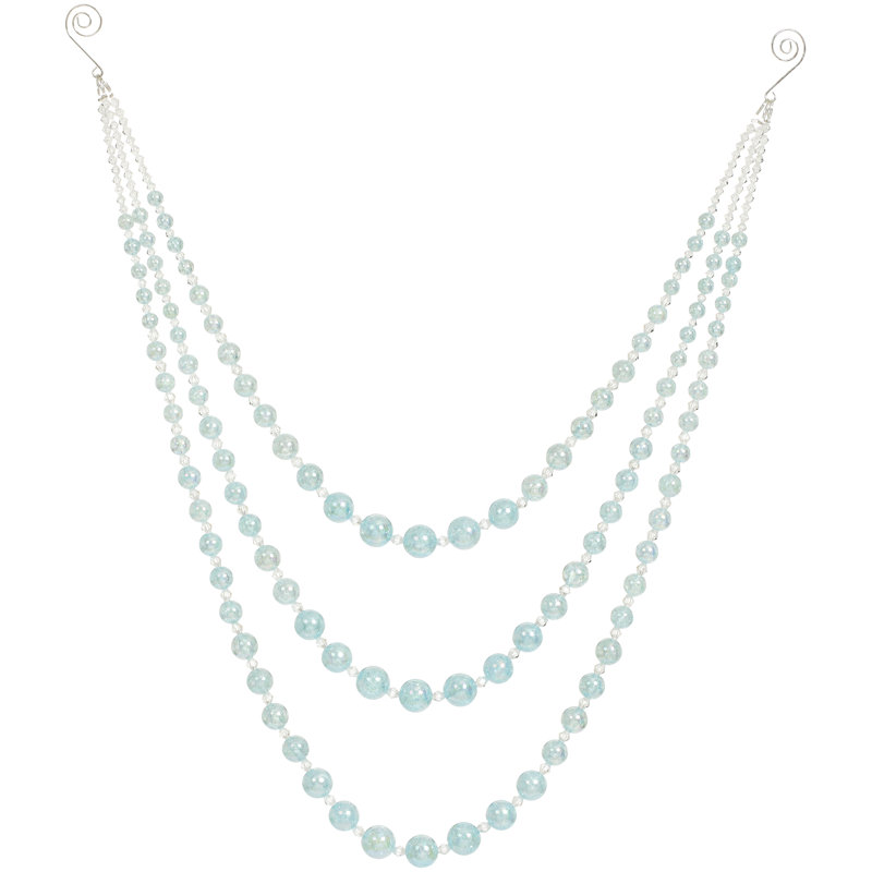 Ensemble de 4 perles suspendues 25 po, Rose / transparent