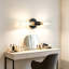 Applique murale moderne à DEL noire, lampe de meuble-lavabo en verre transparent avec ampoules, luminaire de miroir de salle de bain pour meuble-lavabo de chambre à coucher et de maquillage, ensemble de 2