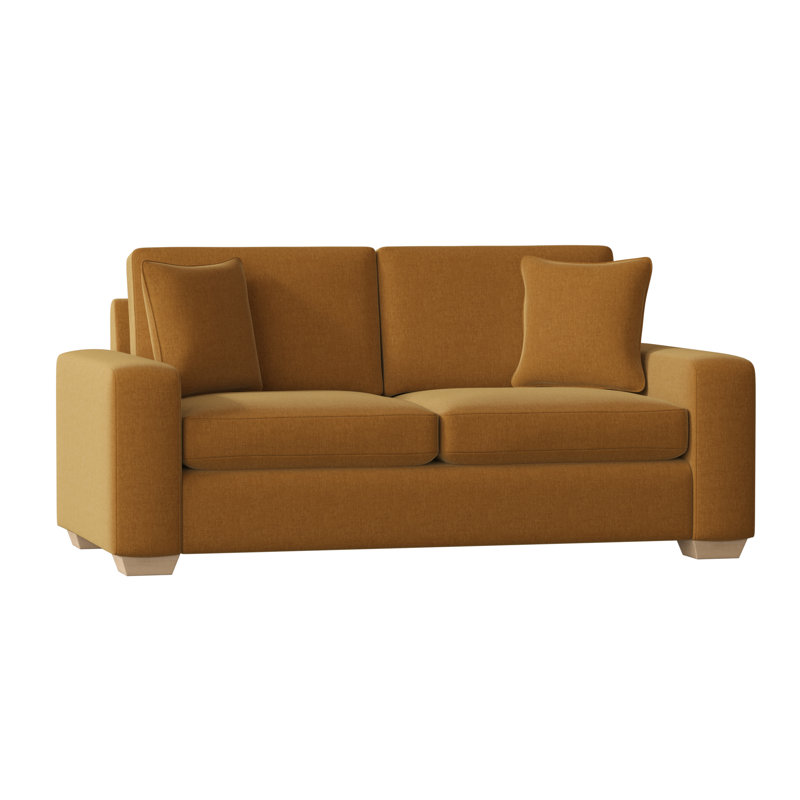 Anastase 79'' Upholstered Sofa, Entice Honey, Unfinished