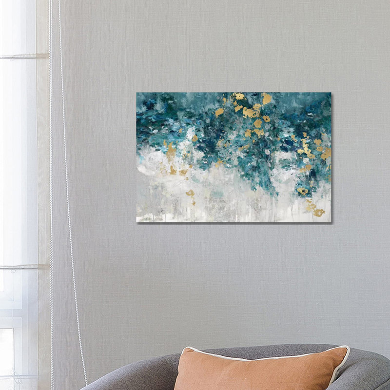 Charmed Teal 1 Piece Wrapped Canvas Painting, 66.04 cm H x 45.72 cm W x 3.175 cm D