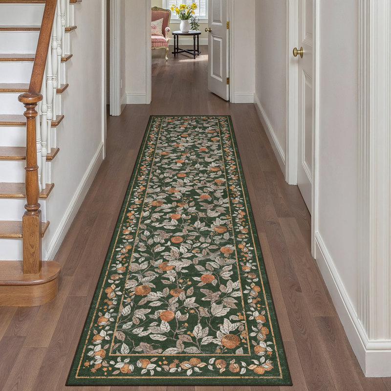 Tapis gris foncé Aurelle, Tapis de couloir 2 pi x 8 pi