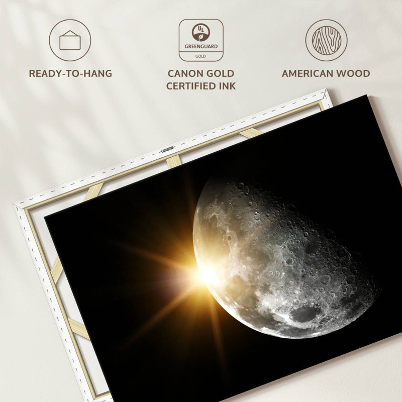 Oberle Sun Behind Moon, 34" H x 51" W