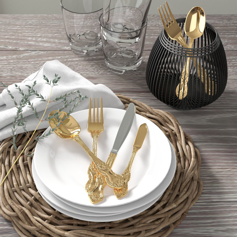 Three Posts™ Donell Stainless Steel Flatware Set - Service for 6
