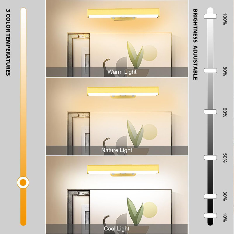 Lot de 2 lampes de tableau sans fil avec télécommande, appliques murales à piles pour la décoration murale