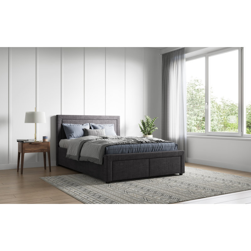 Upholstered Drawers Bed, Double (4'6)