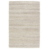 Scandinavia Dula Wool Area Rug in Ivory/Light Gray