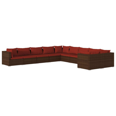 27.6" Wide Square Patio Sectional Set with Cushions