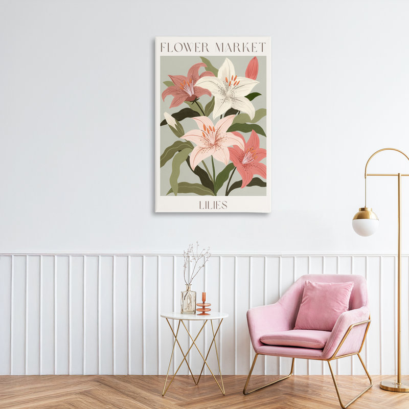 «Flower Market Lilies», conception par Courtney Haley, H 36 po x l 24 po