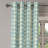 Latitude Run® Abstract Grommet Curtain Sketchy Design Geometric Cadet Blue and Pale Yellow-1812622324