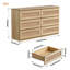 6 Drawer Dresser, Rattan Dresser For Bedroom, Chest Of Drawers For Bedroom, Hallway, Living Room-771232055