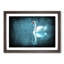 White Swan on a Blue Lake in Abstract - Picture Frame Painting Print-55612816-55612815