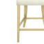 Tabouret de comptoir sans accoudoirs en bois de frêne et beige, de 2, structure en bois d'hévéa de haute qualité, siège épais, dossier légèrement incurvé pour des repas décontractés en bois d'hévéa, conception élégante, rassemblement confortable-1607302790