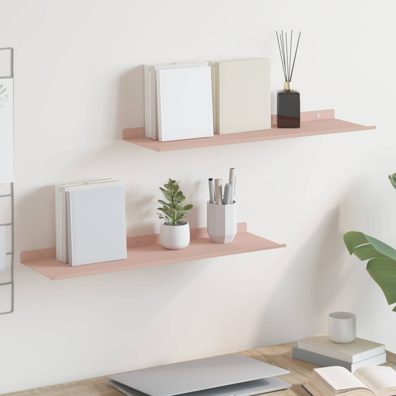Steel Floating Shelf, Pink
